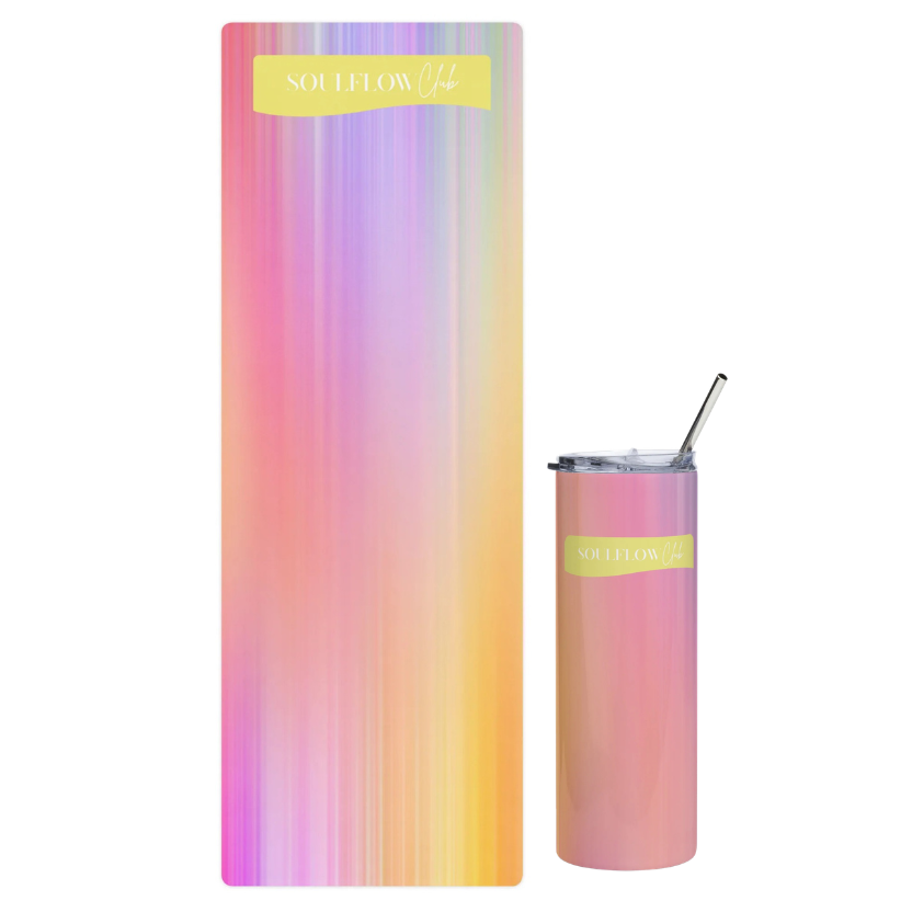 Sleek Flow Collection Movement Mat & Stainless Steel Tumbler Set | soulflow club