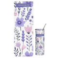 Lavender Bloom Flow Movement Mat & Stainless Steel Tumbler Set | soulflow club