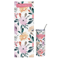 Rose Bloom Flow Movement Mat & Stainless Steel Tumbler Set | soulflow club