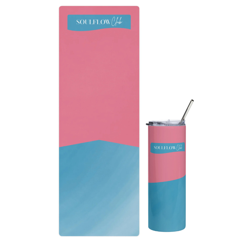 Sky Acute Flow Movement Mat & Stainless Steel Tumbler Set | soulflow club