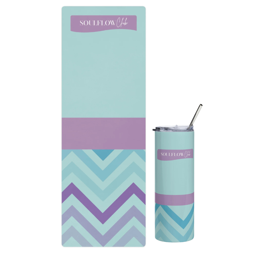 Wave Zen Flow Movement Mat & Stainless Steel Tumbler Set | soulflow club