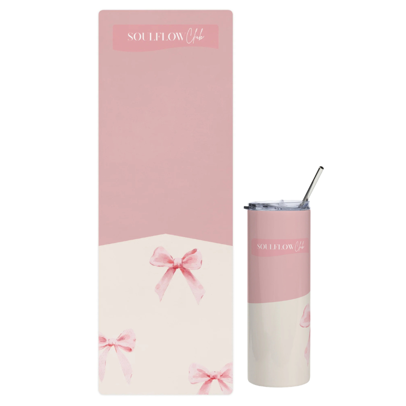 Bow Acute Movement Mat & Stainless Steel Tumbler Set | soulflow club