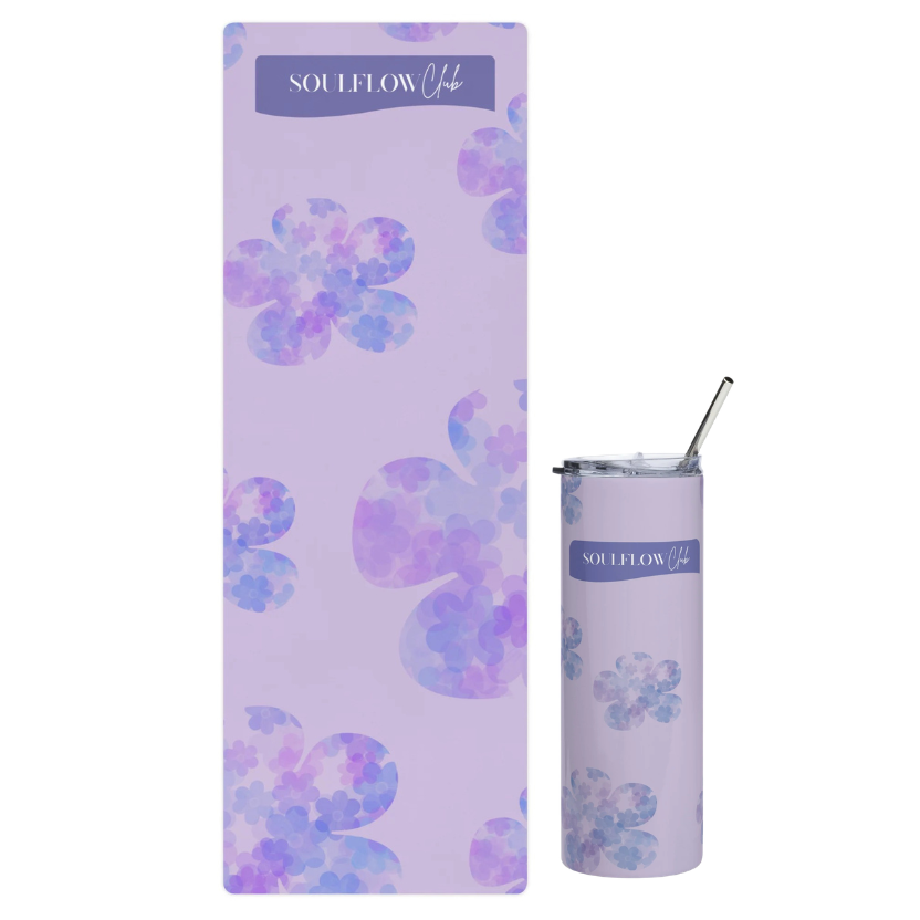 Bloomy Soft Flow Movement Mat & Stainless Steel Tumbler Set | soulflow club